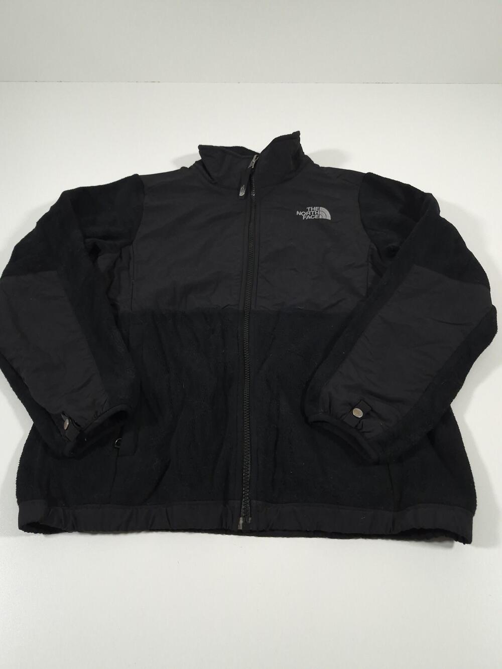 The North Face Denali Fleece Jacket Girls Large 14/16 Black Full Zip Pockets